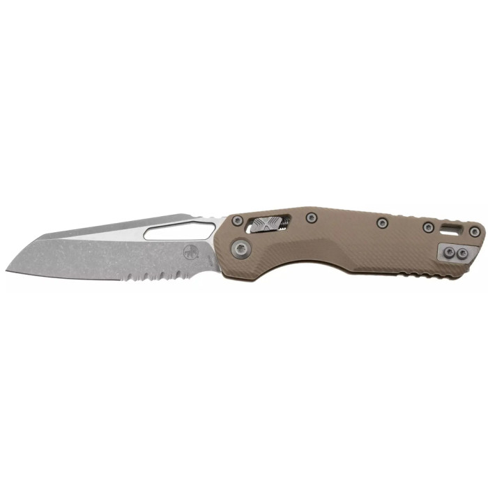 Ніж Microtech MSI S/E Fluted G-10 Apocalyptic Partial Serrated tan 