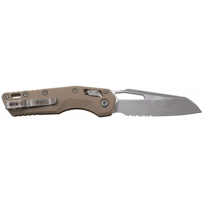 Ніж Microtech MSI S/E Fluted G-10 Apocalyptic Partial Serrated tan 