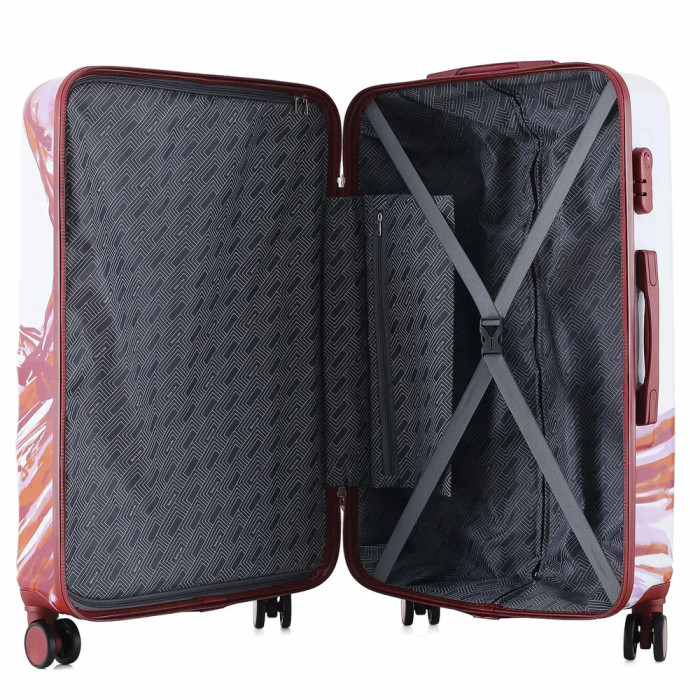 Валіза Semi Line 28" (L) White/Red Print (T5654-3) 
