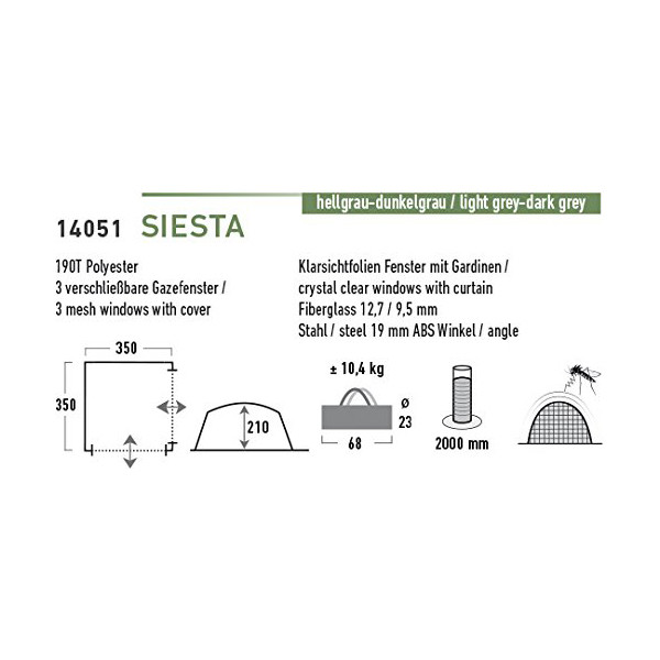 Намет High Peak Siesta Gray 