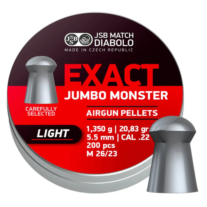 Кулі пневматичні JSB Jumbo Monster Light 5,52 мм 1.350 гр (200 шт/уп) 