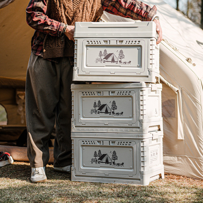 Складаний контейнер Naturehike CNH22SN019 50 л + 5 л, світло-сірий 