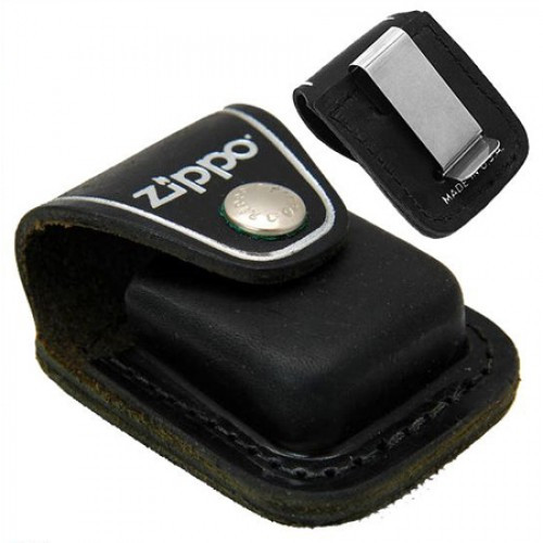 Чохол Zippo чорний з кліпсою LPCBK