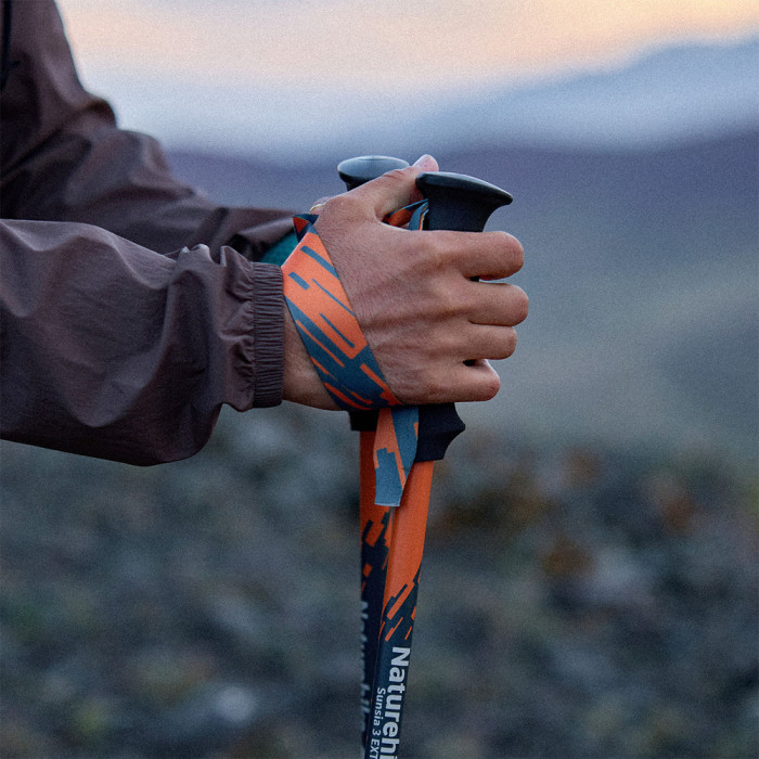 Комплект із трекінгових палиць карбонових телескопічних, 2 шт Naturehike CNK2550DS015, 61–135 см, зелений