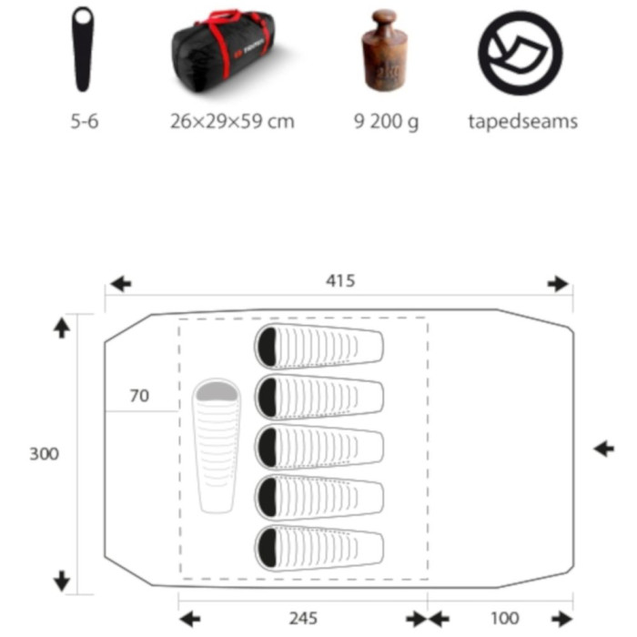 Намет Trimm MACAO dark lagoon /dark grey-синій 