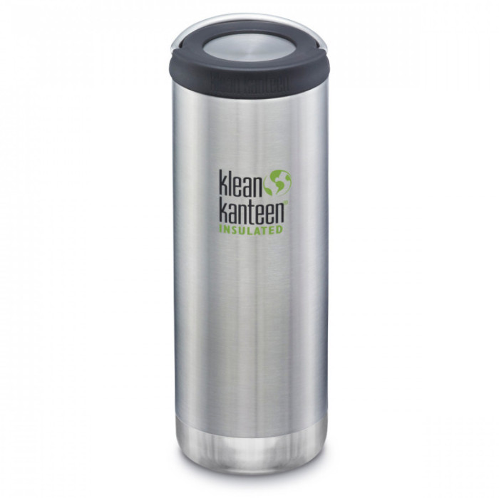 Термобутилка Klean Kanteen TK широка петльова кришка з матової нержавіючої сталі 473 мл 