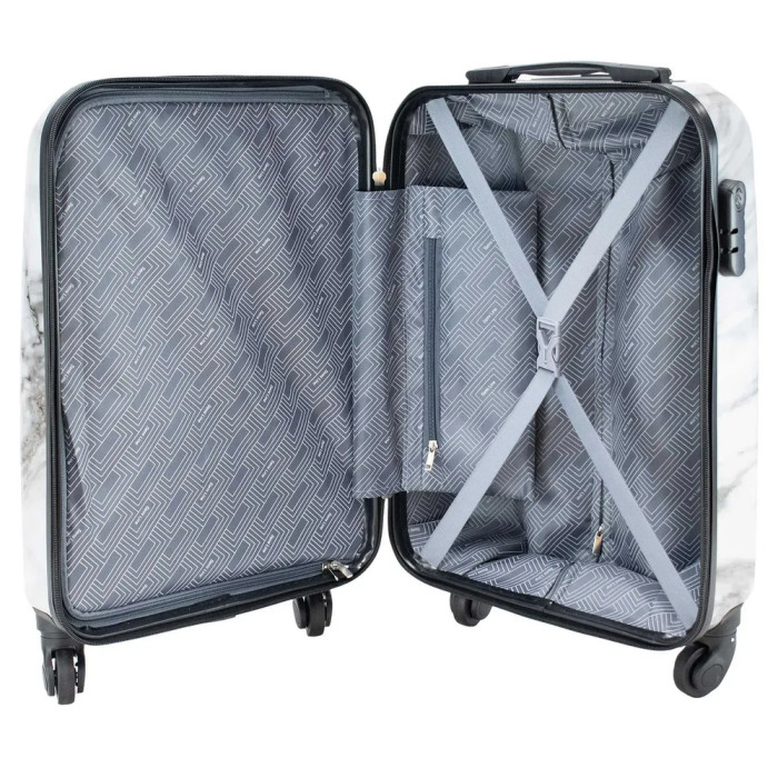 Валіза Semi Line 20" (S) White Marble (T5731-1) 