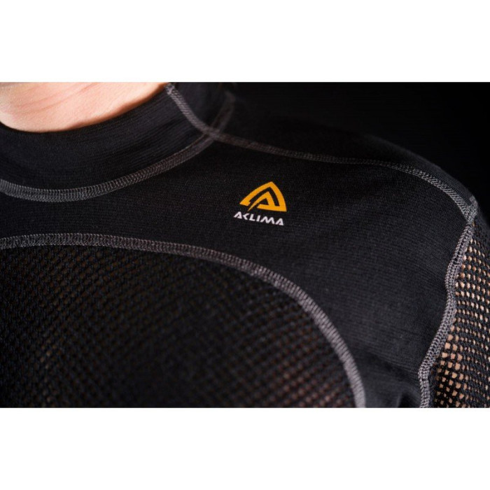 Термофутболка чоловіча Aclima Woolnet Crew Neck Man Black, S 