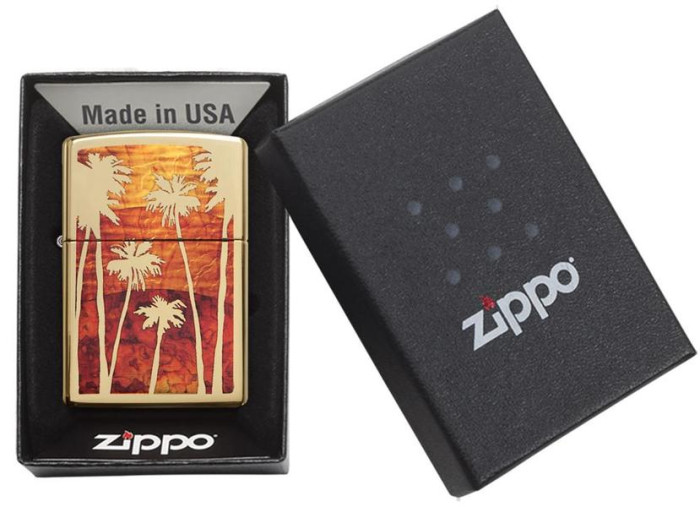 Запальничка Zippo 254b Fuzion Palm Tree Sunset 29420 