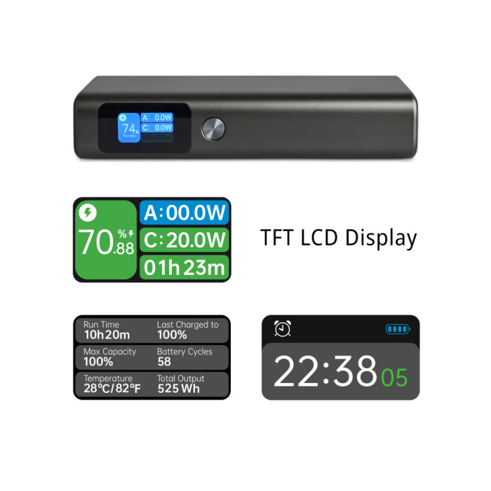 Повербанк 20000mAh VIDEX VPB-323 PD100W Black 