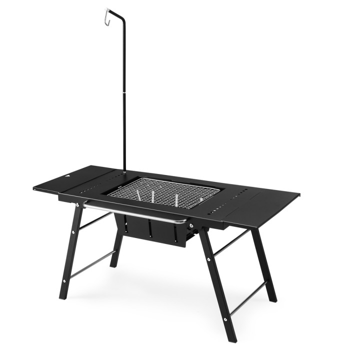 Стіл для барбекю сталевий Naturehike CNK2350CF018, чорний 