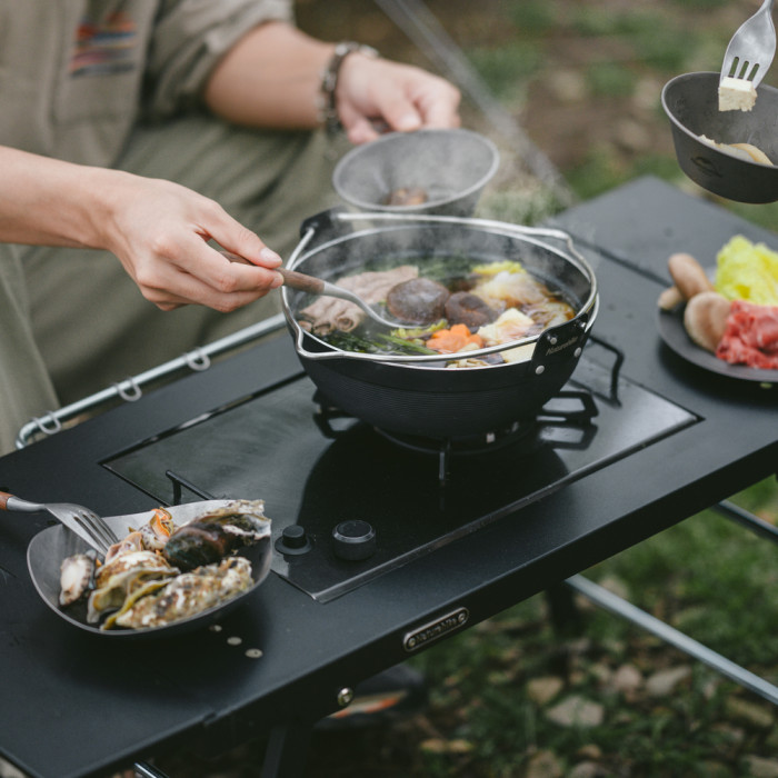 Стіл для барбекю сталевий Naturehike CNK2350CF018, чорний 