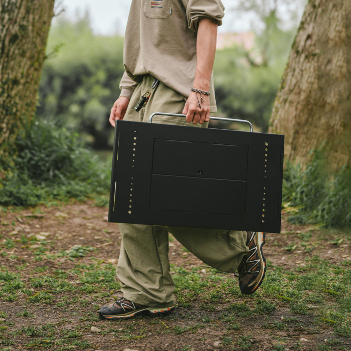 Стіл для барбекю сталевий Naturehike CNK2350CF018, чорний 