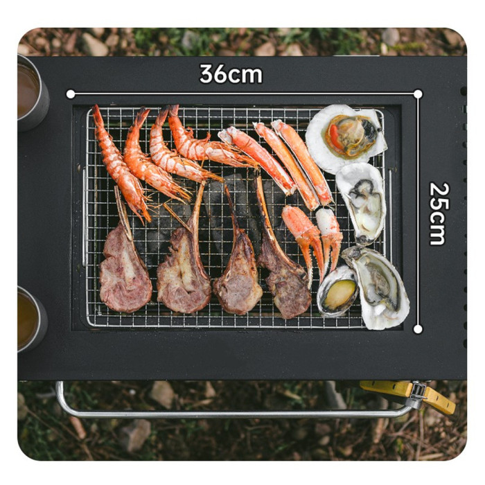 Стіл для барбекю сталевий Naturehike CNK2350CF018, чорний 