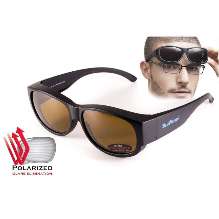 Окуляри BluWater OverBoard Polarized (brown) коричневі 