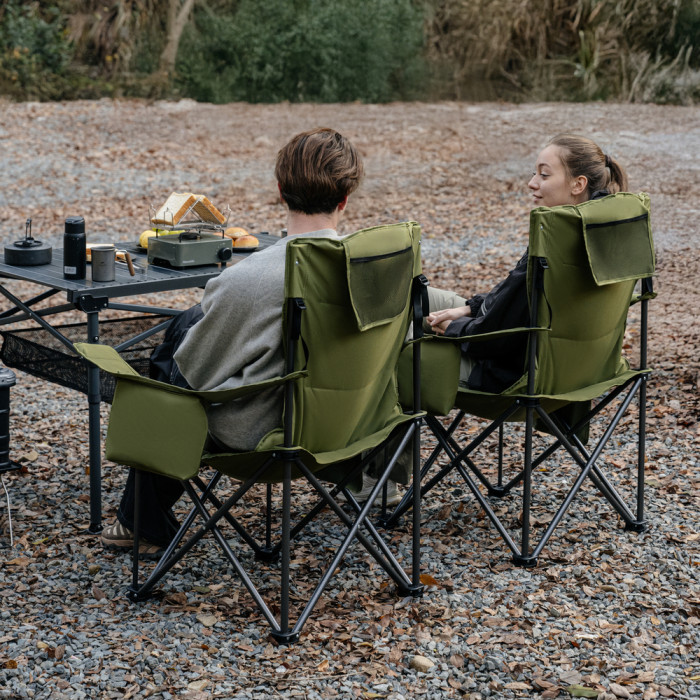 Комплект із крісел туристичних складаних (2 шт.) Naturehike ComfortMax Star T01 CNK2550JJ029, зелений