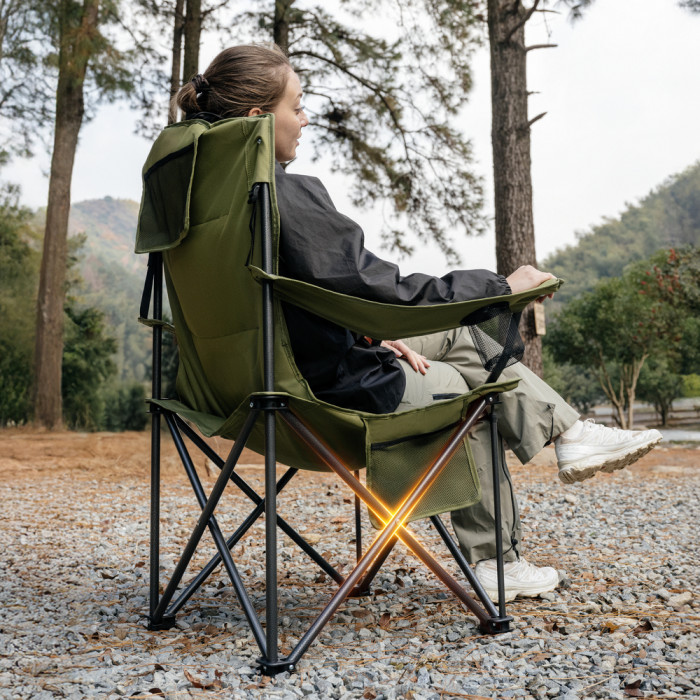 Комплект із крісел туристичних складаних (2 шт.) Naturehike ComfortMax Star T01 CNK2550JJ029, зелений