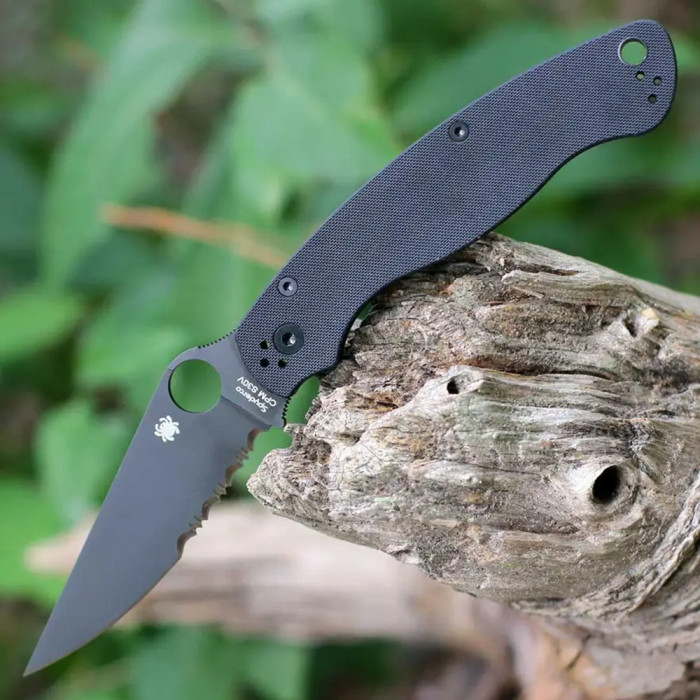 Ніж Spyderco Military 2 Black Blade, CPM S30V, G-10 black (C36GPSBK2) 