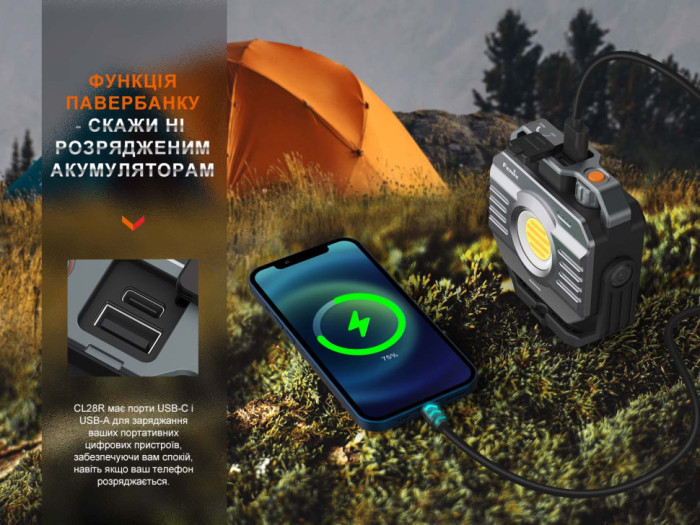 Ліхтар багатофункціональний CL28R з функцією Powerbank (10 000 mAh) (відкрита/пошкоджена упаковка) 