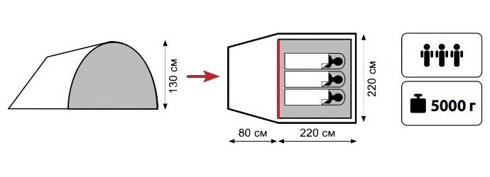 Намет Sol напівавтомат Trail 3, SLT-039.08 