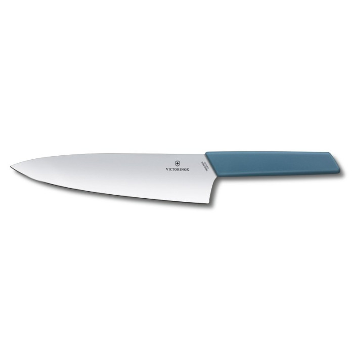 Кухонний ніж Swiss Modern Carving 20см широкий. з син. ручкою (блістер) 