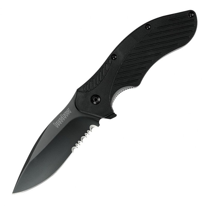 Ніж Kershaw Clash Black Blade, полусеррейтор 1605CKTST 
