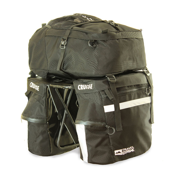 Велобаул Travel Extreme Cruise 50L, чорний 