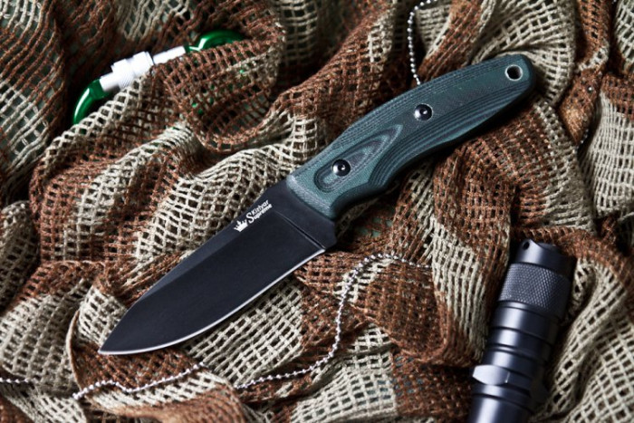 Ніж Kizlyar Supreme Urban чорний, сталь D2, рукоять микарта 