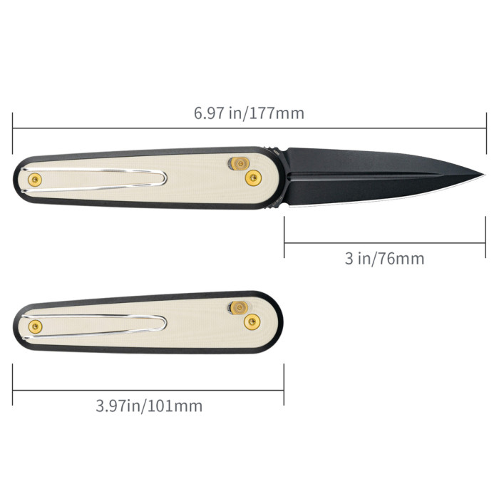 Ніж складаний SRM Twin 251MB-GT2, білий 