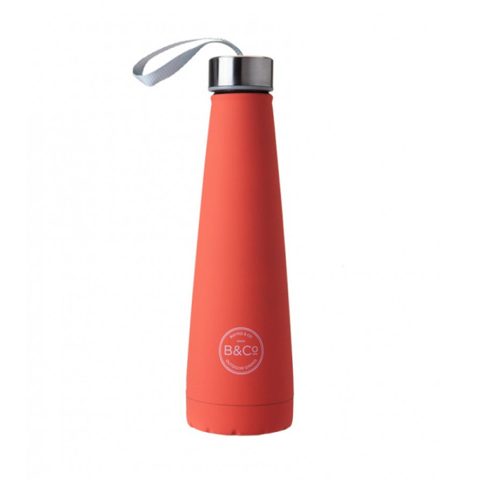 Термобутилка Summit B&Co Conical Bottle Flask Rubberized Coral 450 мл 