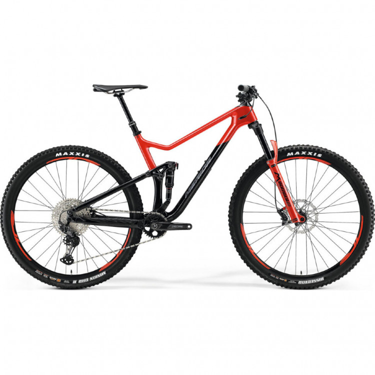 Велосипед Меріда 2021 сто двадцять 3000 м (17,5) чорний /глянсовий гоночний червоний 