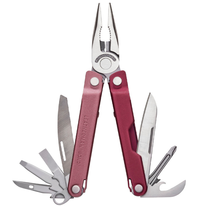 Мультиінструмент Leatherman Bond Heathered Cranberry, нейлоновий чохол 