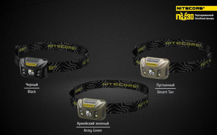 Ліхтар налобний Nitecore NU30 (зелений) 