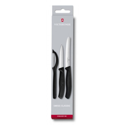Набір кухонний Victorinox SwissClassic Paring Set 3шт з чорною ручкою (6.7113.31)