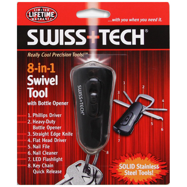 Мікро мультитул Swiss + Tech Swivel Tool 8-in-1 