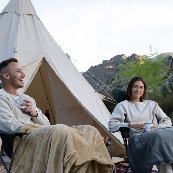 Спальний мішок з підігрівом Naturehike BE400 CNK2300SD021, правий, бежевий 