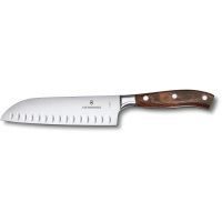 Кухонний ніж Grand Maitre Wood Santoku  17см рифл. с дерев. ручкой (GB)