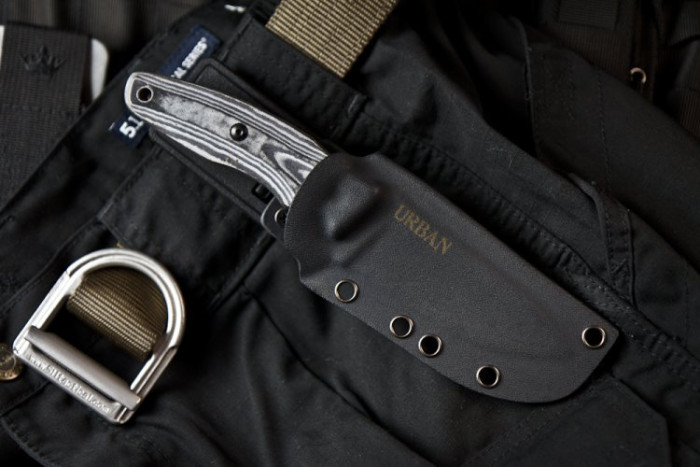 Ніж Kizlyar Supreme Urban сірий, сталь D2, рукоять микарта 