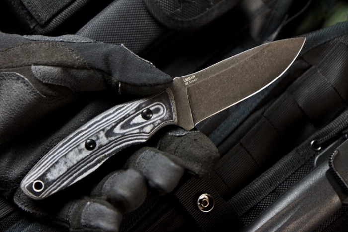 Ніж Kizlyar Supreme Urban сірий, сталь D2, рукоять микарта 