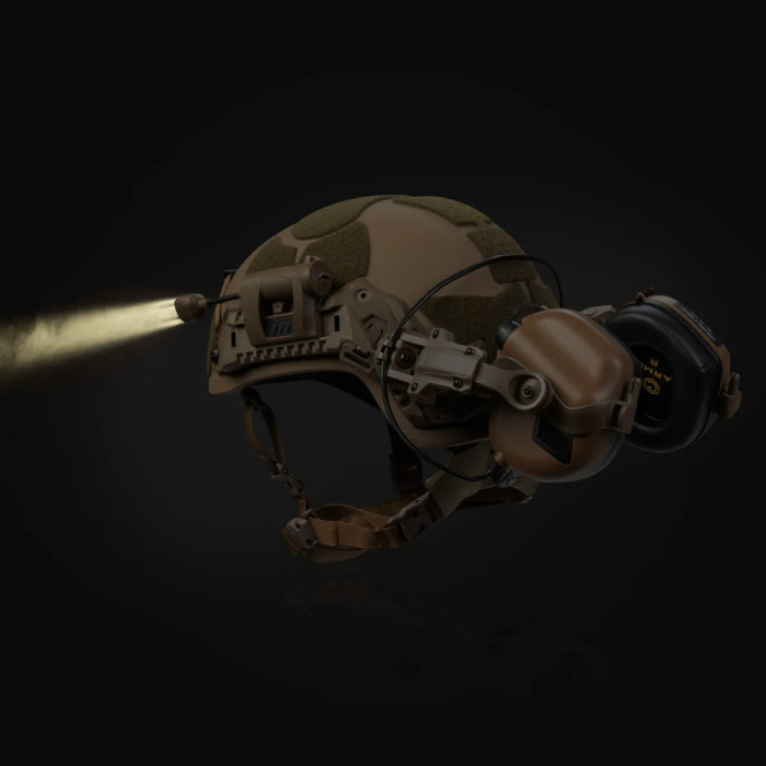 Тактичний ліхтар на шолом Night Evolution LT-09-T з 4-ма світлодіодами. Койот 