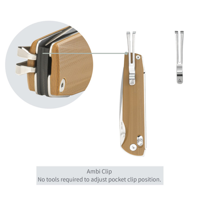 Ніж складаний SRM Terrier 258L-GW2, коричневий 
