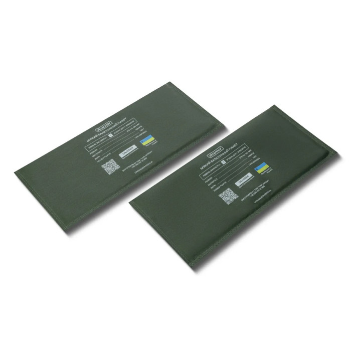 Балістичний пакет Ukrarmor 120х275 мм (боковий збільшений). НВМПЕ 1 