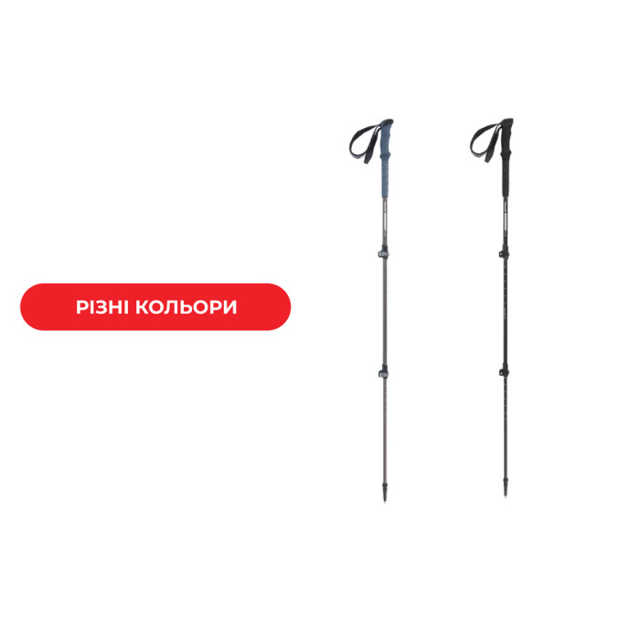 Трекінгова палиця 3-сек. Naturehike ST 03 7075 AL NH17D017-D, сірий 