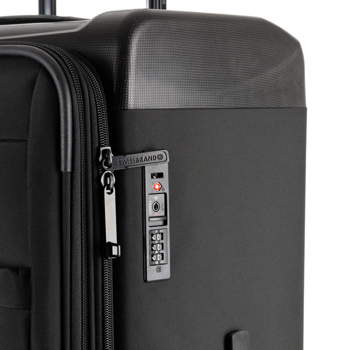 Валіза Swissbrand Perth (M) Black (SWB_LYPER001M) 