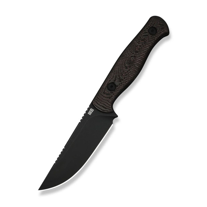 Ніж фіксований туристичний Weknife Notchline, (8.7 см) CPM S35VN /Carbon Fiber мідний з чохлом