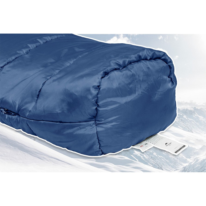 Спальник з капюшоном Naturehike MJ600 CNK2300SD014, темно-блакитний 