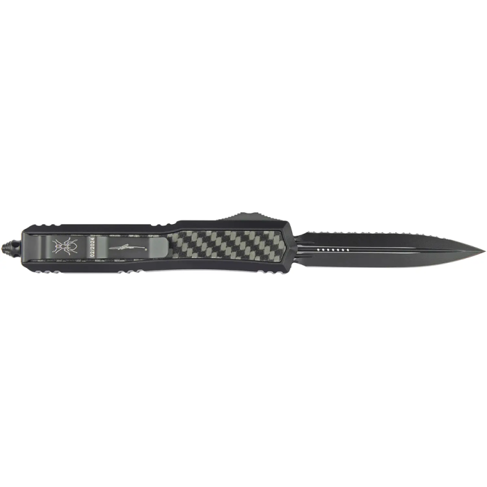 Ніж Microtech Makora Double Edge Black Blade CF Signature Series 