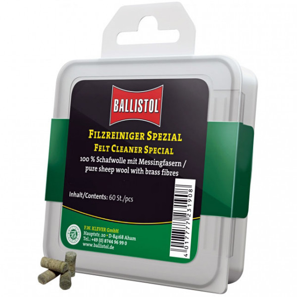 Патч для чищення Ballistol повстяний спеціальний калібр 9 мм 60шт /уп (23219) 