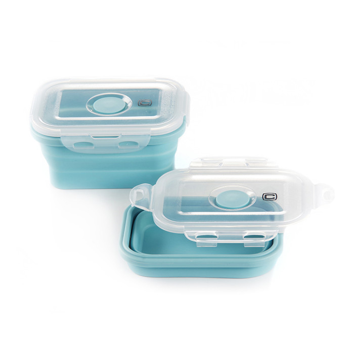 Ланчбокс складаний з кришкою-засувкою блакитний СИЛА (350 мл) 