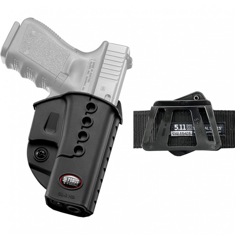 Кобура Fobus Для Glock 17/19 з кріпленням на ремінь поворотна black (GL-2 ND BH RT) 